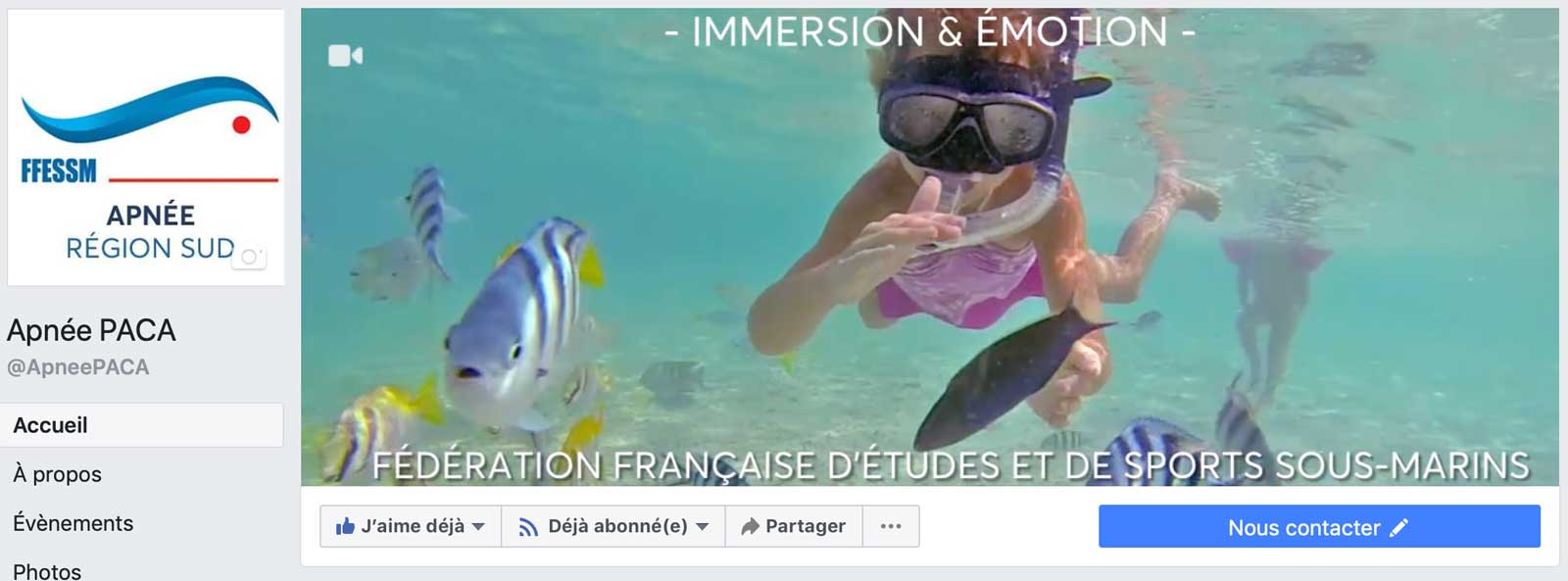 Page Facebook Commission Régionale Apnée Région Sud